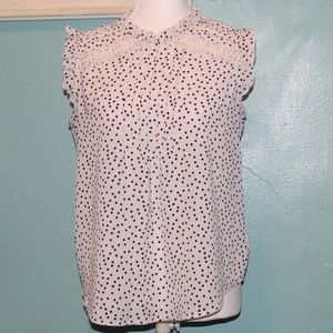 White Top with Black Dots